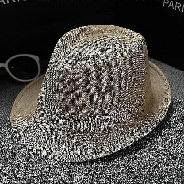 Herreternet Jazz Fedora Hat, Bowlerhat til sommer og efterår Grey