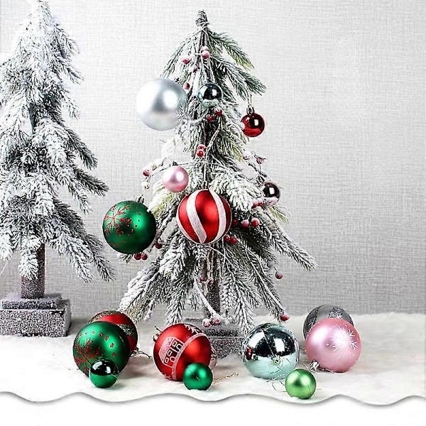 6cm Julekugle Dekoration Juletræskugle Ornament Vedhæng Hængende Dekor Glædelig Jul Dekoration Hjem Nytår 2024 Golden Red 3-6cm