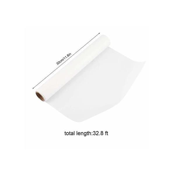 10m rulle dobbeltklæbende silikone bagepapir - non-stick