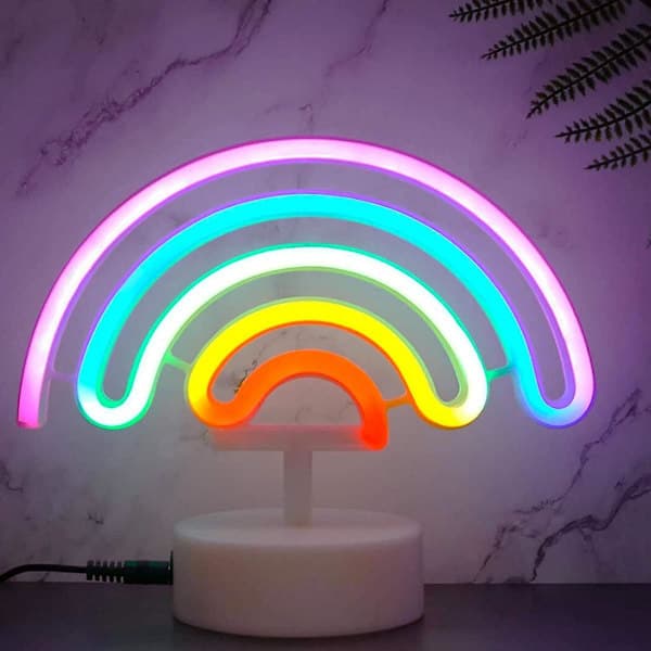 Regnbue Neon Lys Regnbue Neon Nattlys
