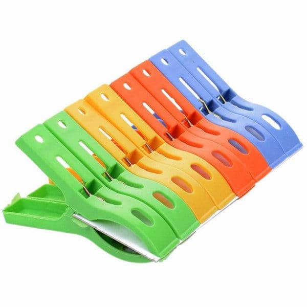 8 strandklips Plastdeksel for vask Solstol