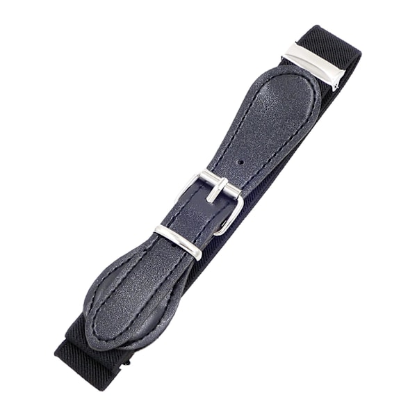 Elastiskt justerbart midjebälte för barn, avslappnat stretchbälte, sött klänningsbälte PU-läderbälte för pojkar jeans byxor kjolar Black 2.5cmx65cm