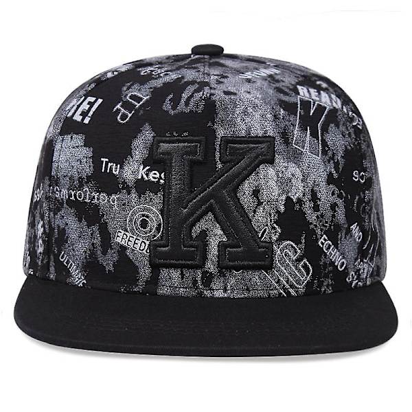 Basebollkeps med Bokstav black adjustable
