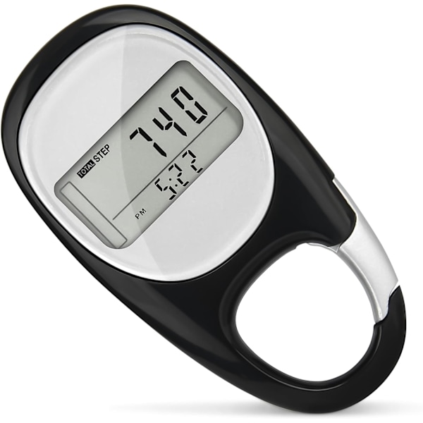 Portable sports 3D walking pedometer, real-time tracking of steps and miles/km calories burned