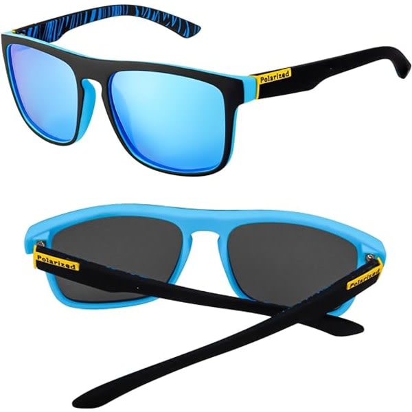 2 stk solbriller til mænd, UV400 beskyttelse polariserede solbriller retro solbriller udendørs sport golf