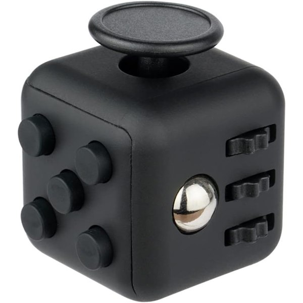 Fidget Cube Leketoy Sansesans Toy Stress Toy Angstlindrende Leke Tiddrepende Finger Leke for Kontor Klasserom Leke Gave - Svart