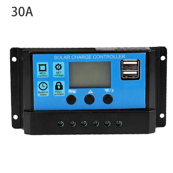 30A 12V 24V Auto Solar Charge Controller PWM Controller (30A) YEMAA