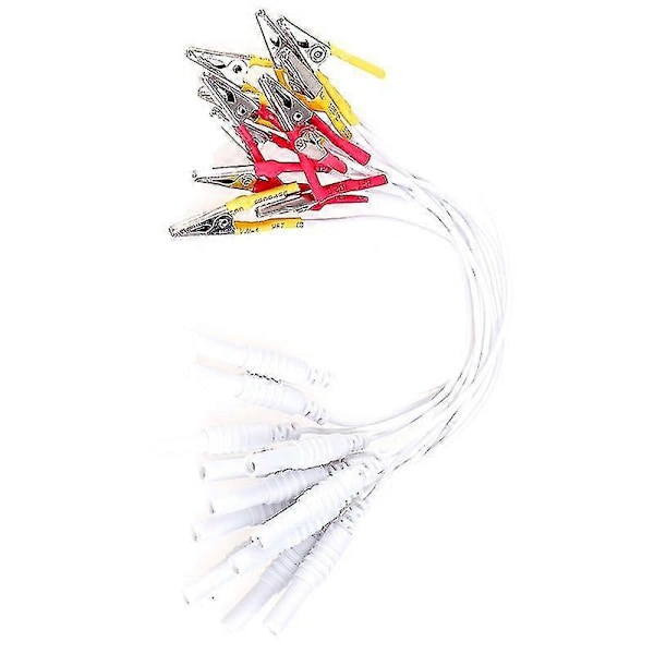 12 stk./sæt Alligator Clip Kabel Elektronisk Akupunktur Behandlingsinstrument