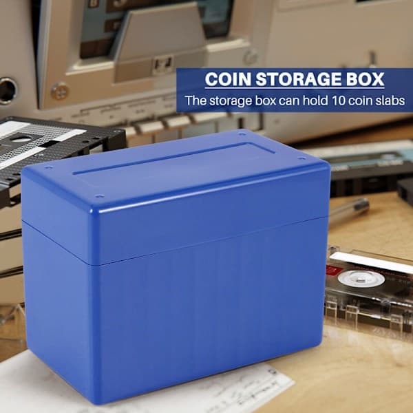 Plastfirkant 10 stk kapasitetsholder flisoppbevaringsboks egnet for PCCB