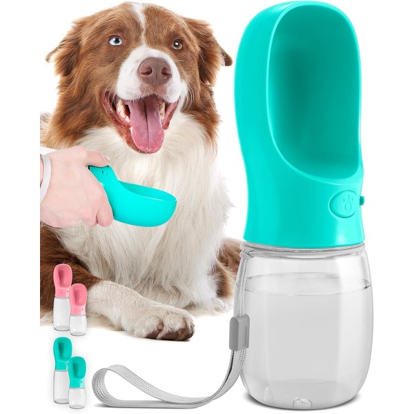Dog Water Bottle, Lightweight, Leakproof Portable Travel Dog Water Fountain - The perfect puppy water bowl for outdoor walks and hikes (500ML)