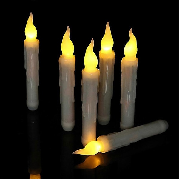 5 st Batteridrivna Flamlösa LED Avsmalnande Ljus