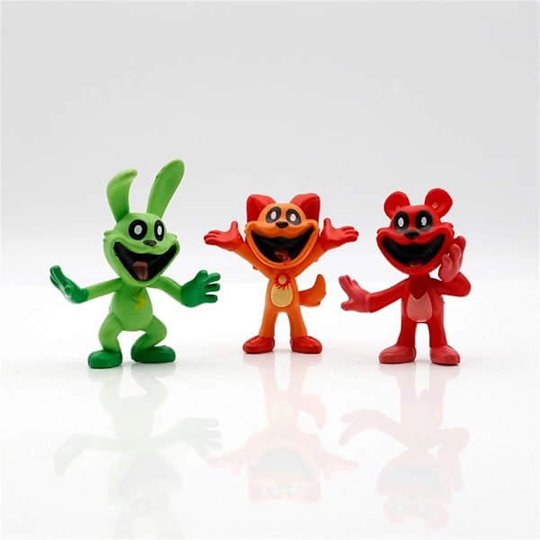 8 stk. Smilende Critters Spilfigurer Model PVC Catnap Catnat Anime Figurine Model Fødselsdagsgaver Legetøj 8 stk.