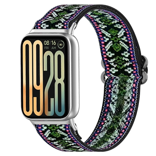 Smart Klockarmband för Xiaomi Redmi Watch 5 4 Xiaomi Smart Band 9 Pro 8 Pro Nylon Elastisk Flätad Rem Multicolor Green Purple