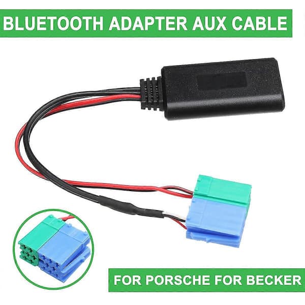 Bluetooth-adapter Aux In-kabel for Porsche for Becker bilradio for iPhone biltilbehør