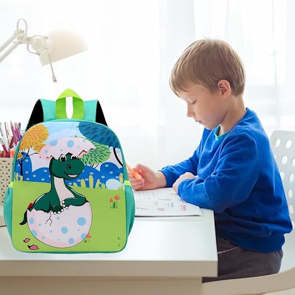 Barnryggsäck för förskolan, Tecknad Djur Dinosaurie Skolryggsäck, Förskoleryggsäckar för Barn, Dagisryggsäckar för Pojkar, Söt Ryggsäck