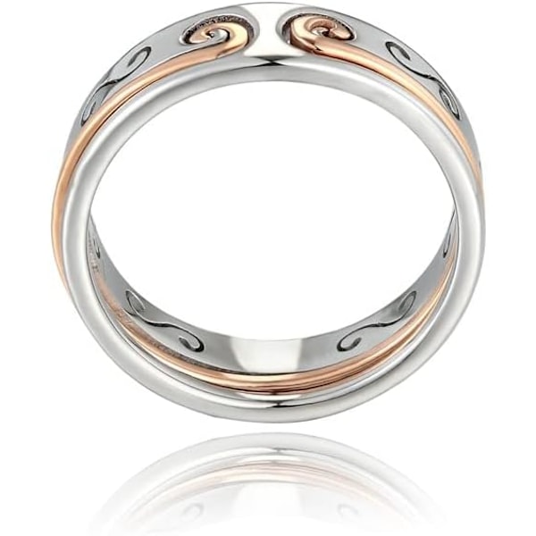 Unisex Puhdas Hopea Onnenpilvien Kuvio 2 in 1 Sun Wukong Mantra Kiristysrengas Rose gold 18.2mm