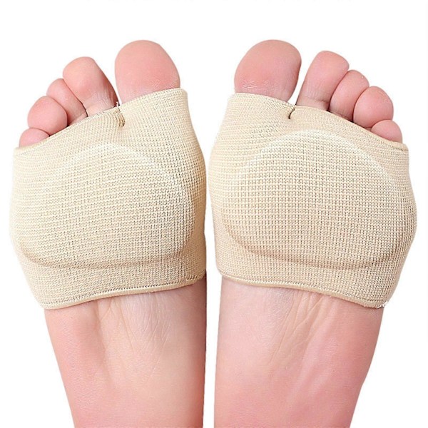 4-pack Metatarsaldynor för främre trampdynan för kvinnor och män - Hallux valgus, främre trampdynor med inbyggd mjuk gelkudde khaki XL