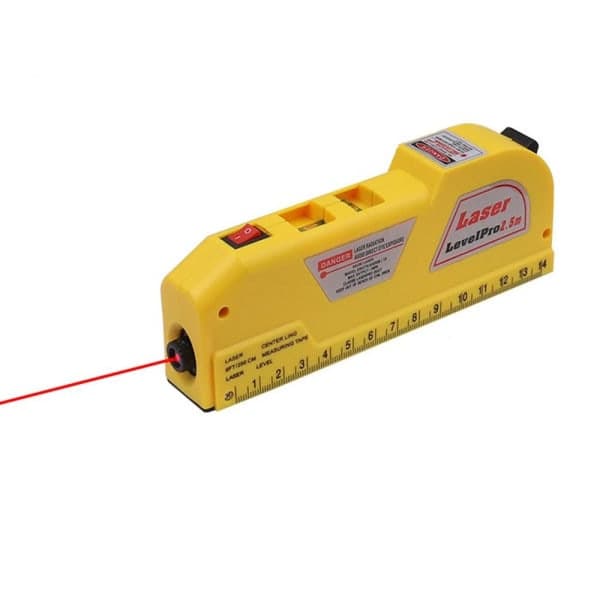 Lasernivå med måttband