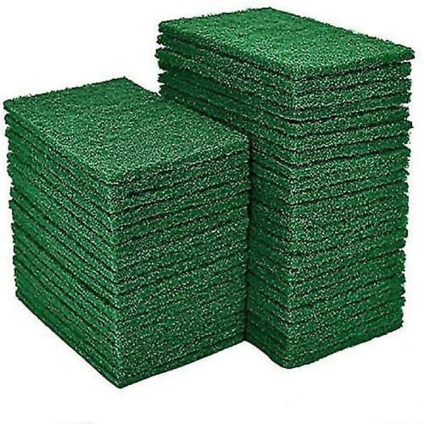 40 stk. skuresvamper, oppvaskskrubber, 11,4 x 15,2 cm grønne gjenbrukbare skuresvamper for oppvask, kjøkkenskrubber og metallgriller