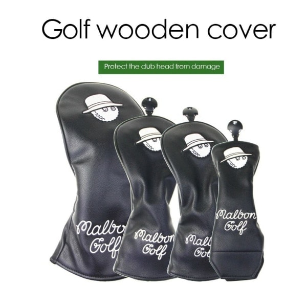 Golfklubbhuvudskydd Golf Träskydd SVART HYBRIDSKYDD HYBRID Svart Hybridskydd-Hybridskydd Black Hybrid Cover-Hybrid Cover