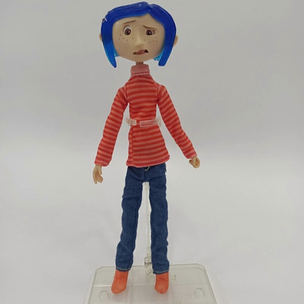 NECA Coraline, Coraline Caroline Regnrockversion 7-tums Super Actionfigur Modell B