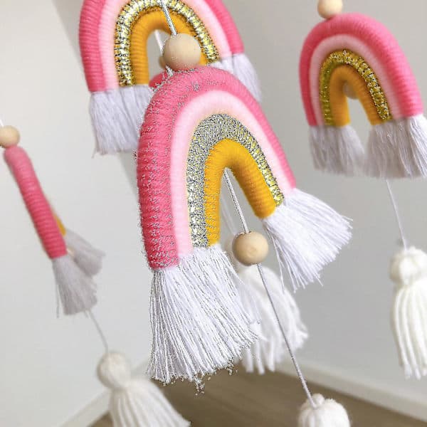 Vevd Regnbue Hengende R Macrame Duske R