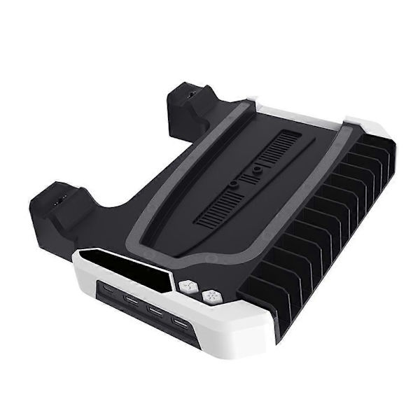 Fargerik base for PS5PRO-konsoll, multifunksjonell ladebase for håndkontroller