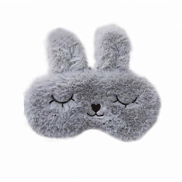 Sovemaske i sødt kanindesign Grey