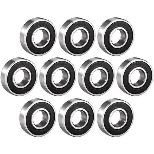 10-pack kullager 6001-2RS 12x28x8 mm - stål, 2RS-tätningar, smorda