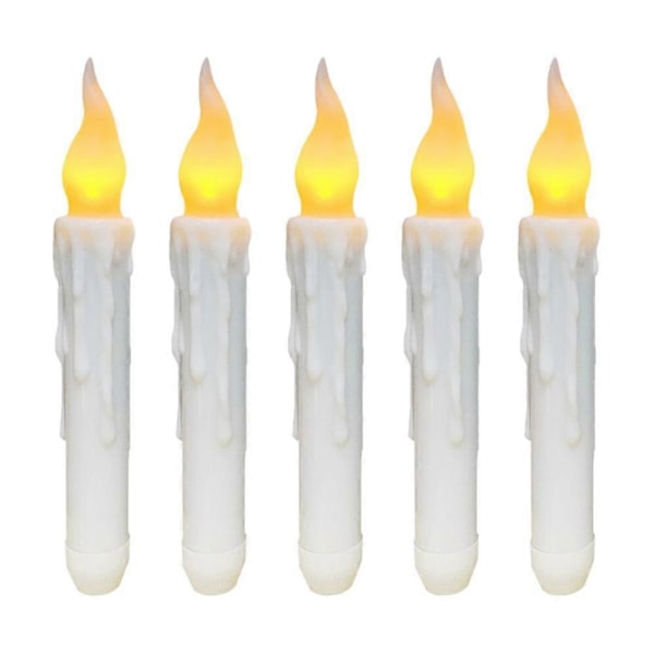 5 st Batteridrivna Flamlösa LED Avsmalnande Ljus