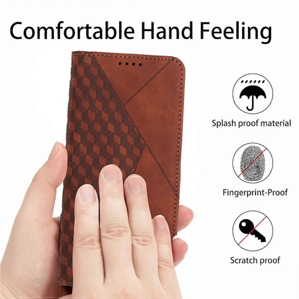 Kotelo Xiaomi Redmi Note 13 4G:lle Lompakko Magneettinen Läppäkansi PU-nahkaa Yhteensopiva Xiaomi Redmi Note 13 4G -kotelon kanssa Brown