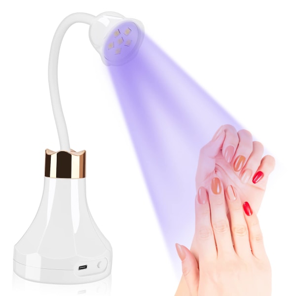 LED neglelampe, Rose Mini negletørrer Bærbar 18W UV neglelampe