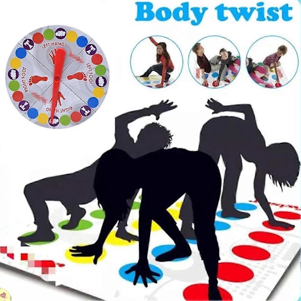 Twister - Rörlig Lekmatta, Kampleksak, Tornado, Vuxen, Förälder-Barn, Interaktiv, Lektillbehör för Inomhusbruk