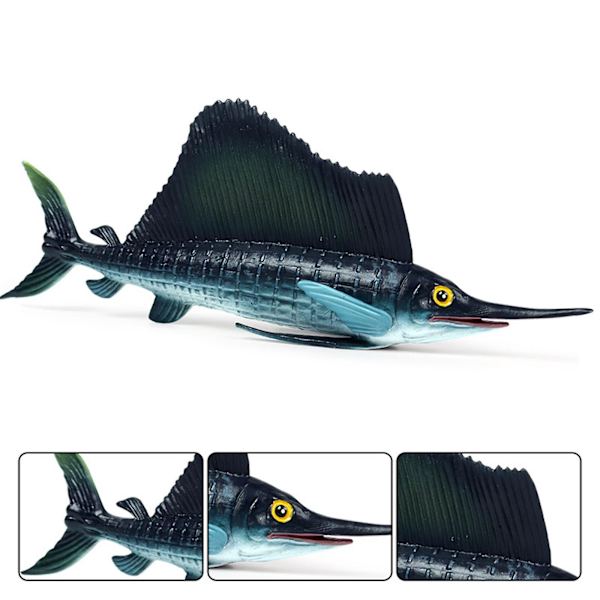 Marine Dyremodel Legetøj Fisk Legesæt Model Samling til Drenge Børn Kids Chauliodus Sailfish Others