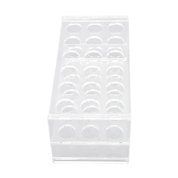 Akryl provrörsställ för 17mm rör 18 hål Transparent centrifugrörställ för 10ml 15ml rör