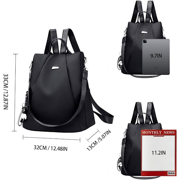 Varkaudenestoreppu naisille ja tytöille, voidaan käyttää olkalaukkuna tai crossbody-laukkuna, sopii matkustamiseen, kouluun, ostoksille ja töihin A