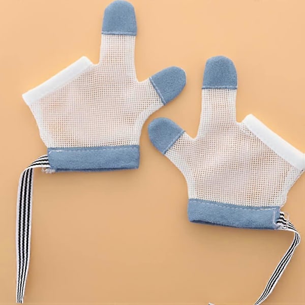 2 Par Bebis Tumsugningsstopphandskar, Stoppa Tumsugning Fingerskydd, Spädbarns Tandhandskar
