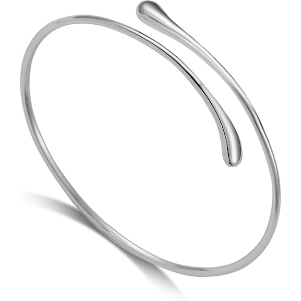 Silver Plated Teardrop Bangle