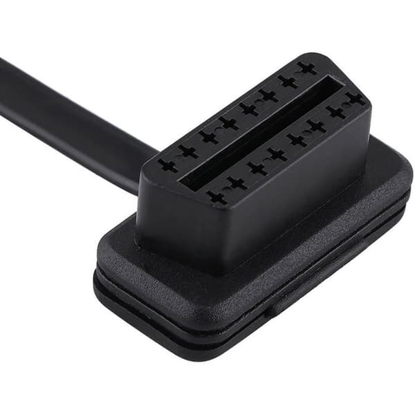 Bil Auto 16-pin han til hun OBD2 diagnostisk forlængerkabeladapter, 100 cm/39 tommer længde