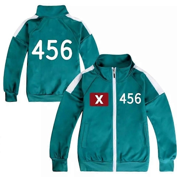 Squid 2 Overlevelsesspill Rollespill Kostyme for Barn Sportsklær Jakke Bukser Style9-456 150cm