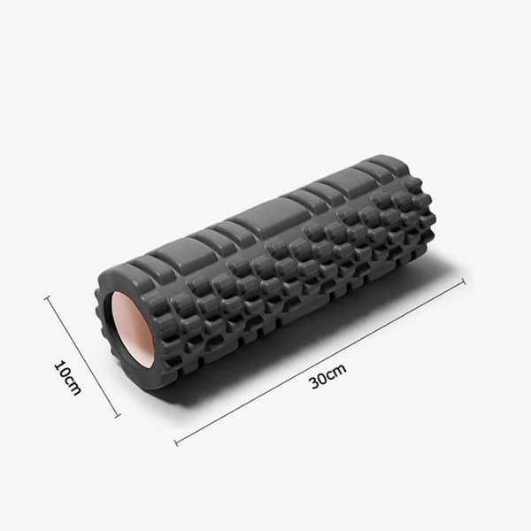 Massagerulle til massage af bindevæv og lindring af muskelspændinger; (30 x 10 cm) (Sort)