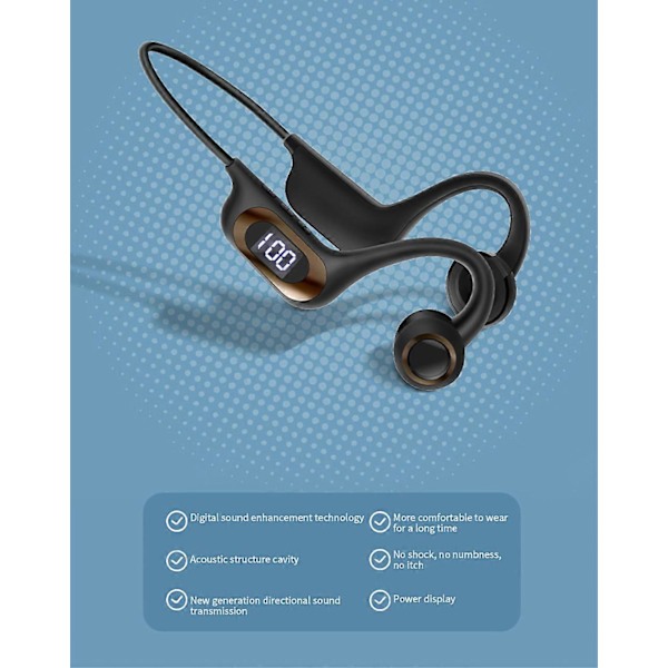 Bluetooth 5.3 Luujohdekuulokkeet Langattomat Ulkoilu Urheilukuulokkeet Nappikuulokkeet coral color