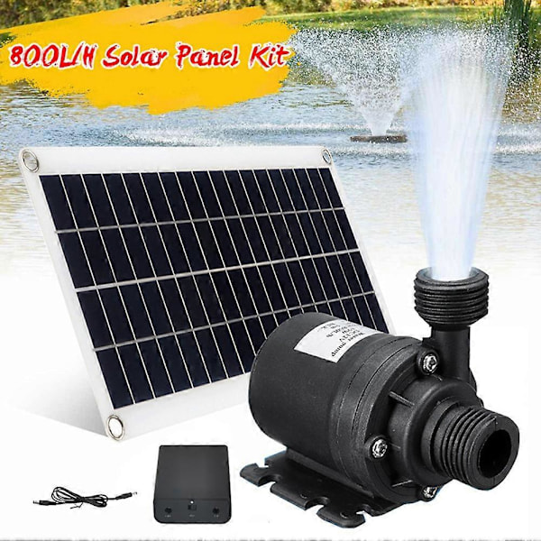 50W aurinkovesipumppu 800L/H DC12V hiljainen aurinkovesilähdepumppu puutarhaan perheen vesilähde