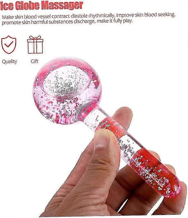 Ice Globe Ansiktsrollers Ice Therapy Nackmassageverktyg Muskelspänning Anti-Ageing Rynkor Rollerspink2st)