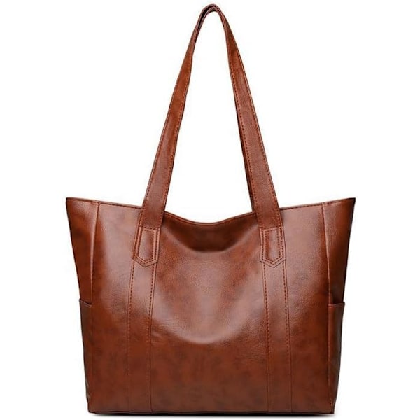 Dametasker, Damehåndtaske, Dame Crossbody Tasker, PU Læder, Dame Skuldertaske 01-marrón