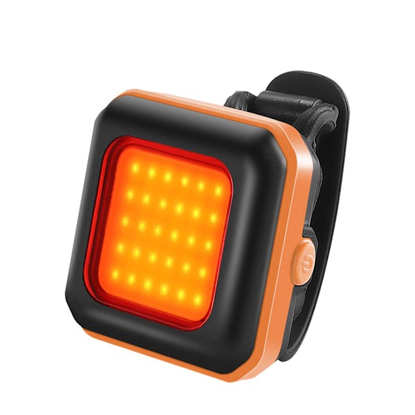 Polkupyörän valo LED Etu- ja takavalo Type-C Lataus MTB Maantiepyörä Kirkas Lamppu 3 Valotilaa Säädettävä Pyöräilyvalo Orange Tangerine