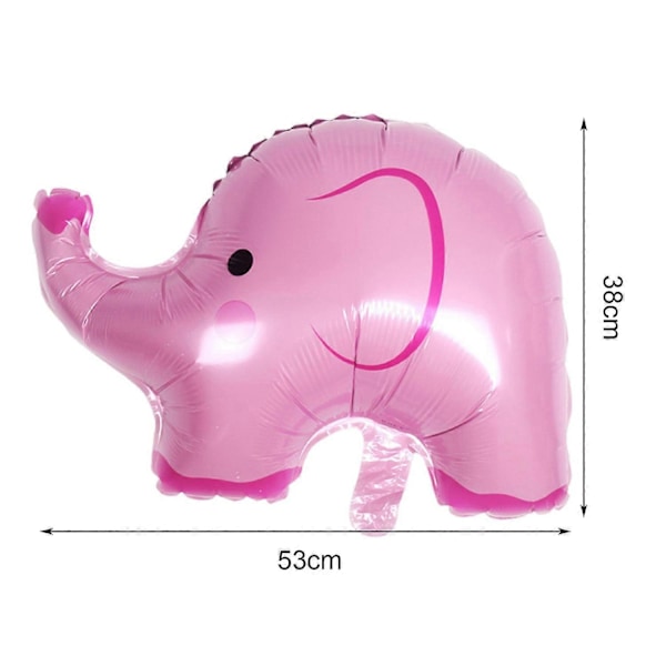 6 st Elefant Folieballonger Uppblåsbara Tecknade Elefant Aluminium Film Ballong Djurtema Fest 6pcs Pink Blue