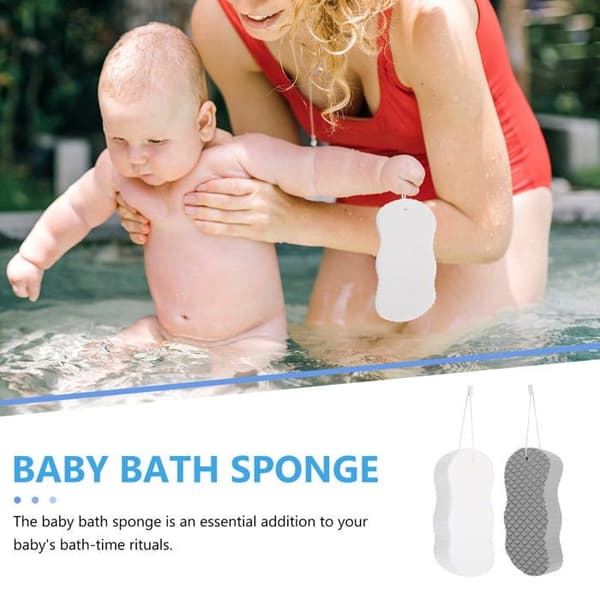 Babysvamp – 2 stk., for rygg, bad, skrubb – Egnet for barn