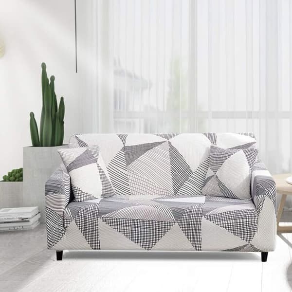 Trykt elastisk 3-seters strekksofaovertrekk - Polyester spandex - LITZEE merke