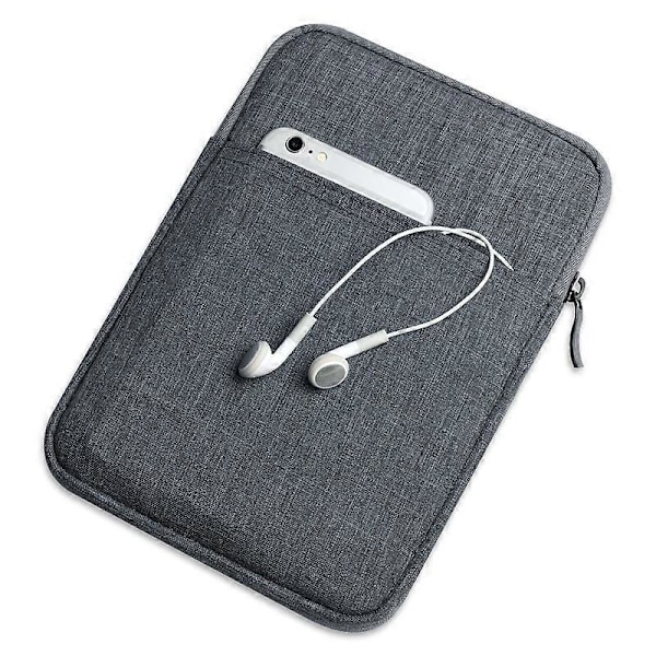 Slankt etui for 8-tommers nettbrett, vanntett beskyttelsesveske med lomme - Mørkegrå Multicolor Dark Grey
